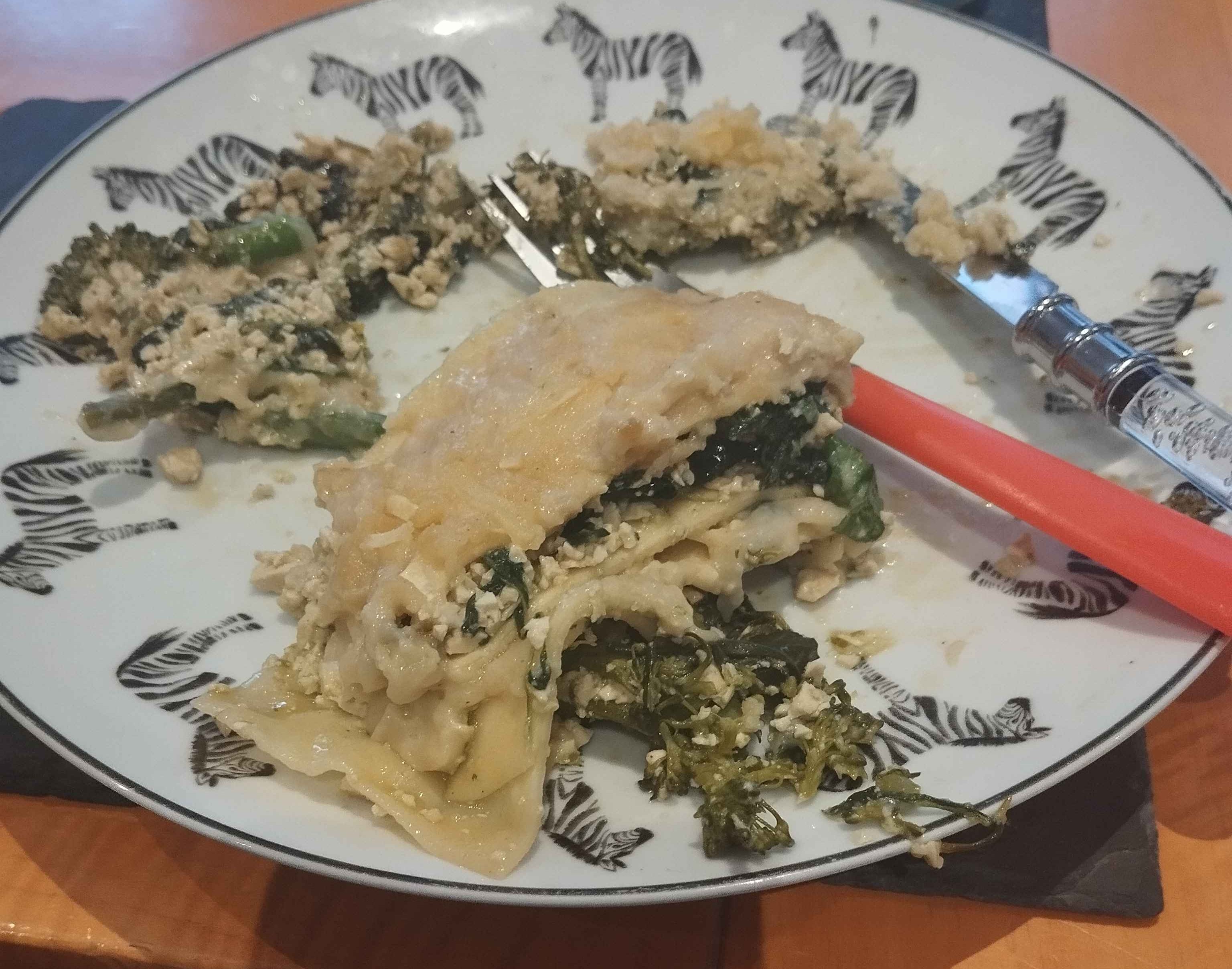 Garlic Scape Pesto Tofu Lasagna